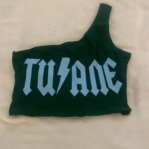 One shoulder tulane crop top